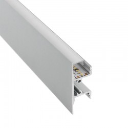 KIT - Perfil aluminio WALL HOS para tiras LED, 2 metros