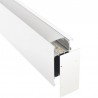 KIT - Perfil aluminio NewWALL para tiras LED, 2 metros, blanco