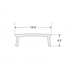 Cubierta translúcida para perfil NITRA, 1 metro