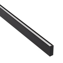 Perfil aluminio PHANTER S2 para tiras LED, 2 metros, negro