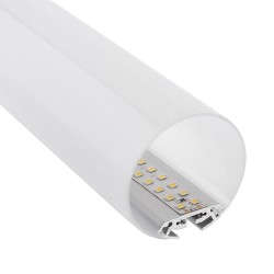 KIT - Perfil aluminio BAROUND_S para tiras LED, 2 metros