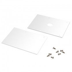 KIT - Perfil aluminio SERK para tiras LED, 1 metro, blanco