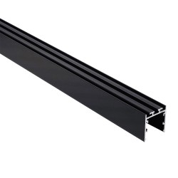 KIT - Perfil aluminio VART SUSPEND 1 metro, negro con cubierta blanca