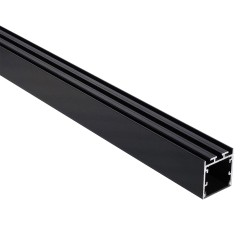 KIT - Perfil aluminio VART SUSPEND 2 metros, negro con cubierta negra