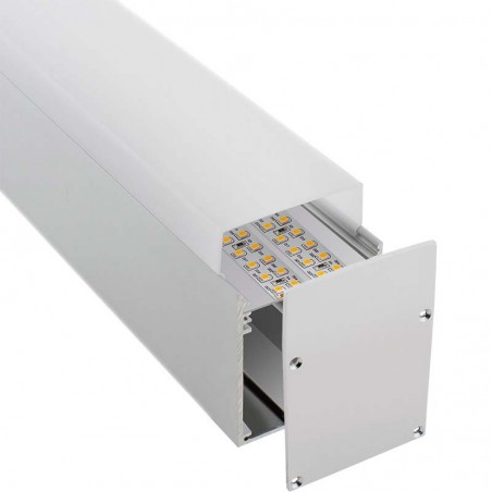 KIT - Perfil aluminio NORLUX para tiras LED, 2 metros