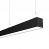 KIT - Perfil aluminio SERK para tiras LED, 2 metros, negro