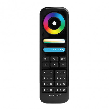 Mando a distancia RGB+CCT 8 zonas, negro