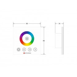 Mando RGB táctil empotrable