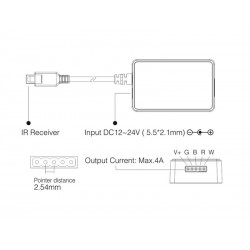 Controlador MINI RGBW para Tiras LED, Alexa Voice Control