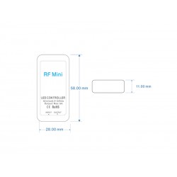 Controlador RF Mini tira LED RGBW + mando