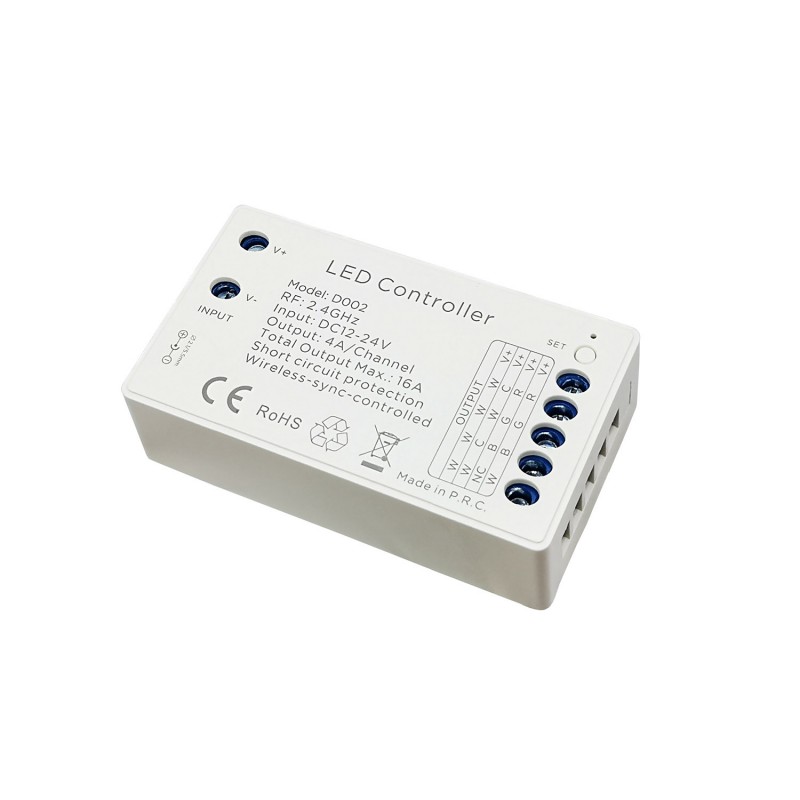 Controlador D2, 4 en 1, RF, 4x4A (MONO, CCT, RGB, RGBW)