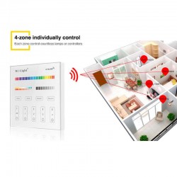 Mando 4 zonas RGB+CCT táctil empotrable T4