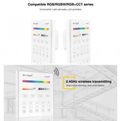 Mando 4 zonas RGB+CCT táctil empotrable T4