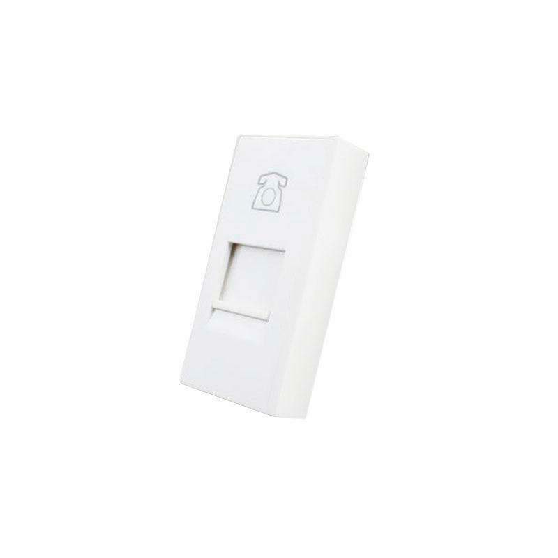 Conector Teléfono RJ11 blanco para mecanismo de empotrar