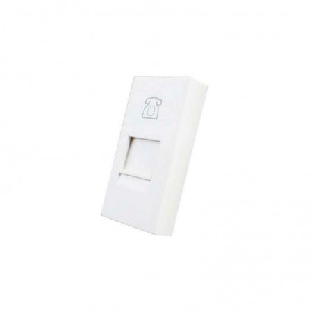 Conector Teléfono RJ11 blanco para mecanismo de empotrar