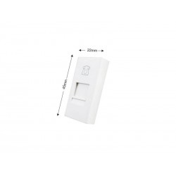 Conector Teléfono RJ11 blanco para mecanismo de empotrar