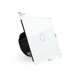 Interruptor táctil con regulador TRIAC Dimmer, frontal blanco