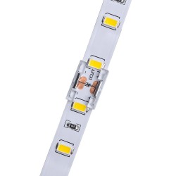 Unión / conector Transparente para tiras LED COB + SMD - 8mm