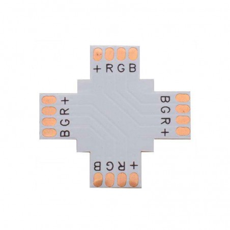 Conector X para tiras RGB 4 Pin - 10mm