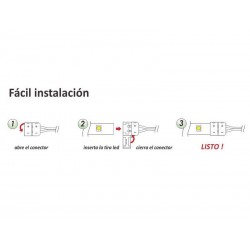 Unión / conector rígido CLICK para tiras LED monocolor, 8mm