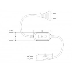 Alimentador para tira led 220V SMD3528/SMD2835