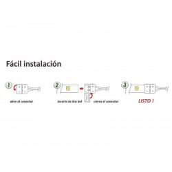 Unión / conector rígido CLICK para tiras LED monocolor, 10mm