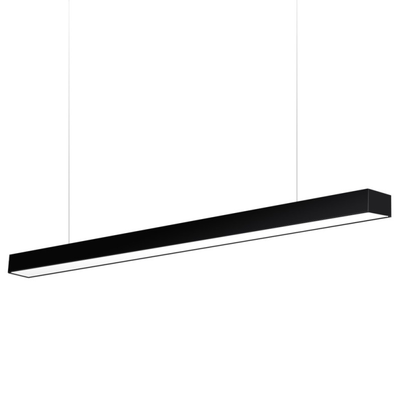 Lámpara colgante MOD SUSPEND, 30W, 150cm, superficie/suspendido, negro