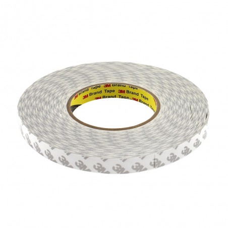 Adhesivo 3M 9080HL para tiras y perfiles LED, 15mm, rollo 50m