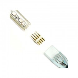 Conector alimentador tira led 220V SMD5050 RGB - 12mm