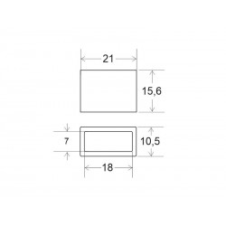 Tapa final para tira led 220V - 18mm