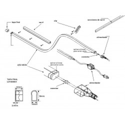 Conector exterior L para LED Neon