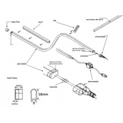 Conector Led NEON Flex MINI mono 2 pin