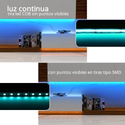 Tira LED RGB COB, DC24V, 5m (480Led/m), 75W, IP20