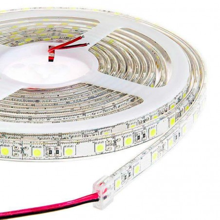 Tira LED Monocolor EPISTAR SMD5050, DC24V CC, 5m (60 Led/m) - Sensor Temperatura, 72W, IP20