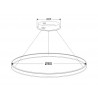 Luminaria colgante RING UP 100W, Ø800mm, CCT regulable