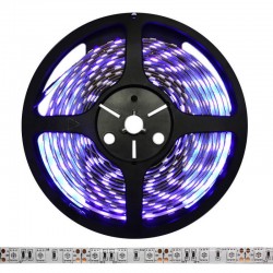 Tira LED UV Ultravioleta SMD5050, DC12V, 5m (60 Led/m) - IP65
