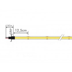 Tira LED 220V COB, 640Led/m, 15W/m, 12,5cm corte, 10 metros. Regulable Triac
