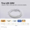 Tira LED 220V SMD2835, 60Led/m, 1 metro con conectores rápidos, 20cm corte