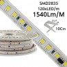 Tira LED 220V Bridgelux SMD2835, 120Led/m, 1540lm/m, Triac regulable, corte 10cm, carrete 20 metros