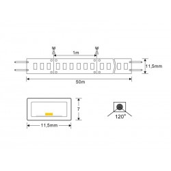 Tira LED 220V SMD2835, 60Led/m, carrete 100 metros