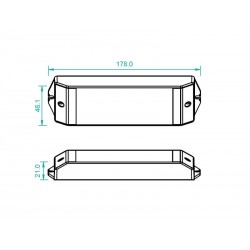 Tapa final para tira led 220V - 11x6mm