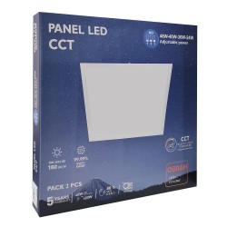 Pack 2 x Panel LED 48W-40W-36W-24W, 60x60cm, 4CCT, OSRAM Chip