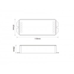 Tapa final para tira led 220V - 11x6mm