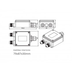 Cable de conexión T para proyector lineal, 100cm, IP67, negro