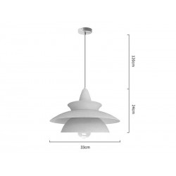 Lámpara colgante led PLUTO 12W regulable, blanco