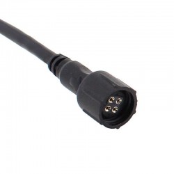 Cables conexión 4 Pinx0,5mm, 2x50cm, IP67, negro