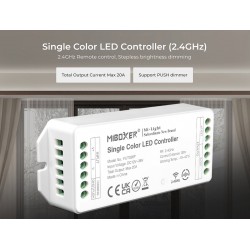 Controlador 2.4G RF, DC12-48V, 20A, 2 en 1 monocolor + CCT