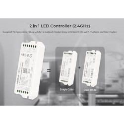 Controlador 2.4G RF, DC12-48V, 20A, 2 en 1 monocolor + CCT