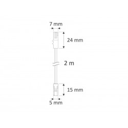 Cable de conexión T para proyector lineal, 100cm, IP67, negro