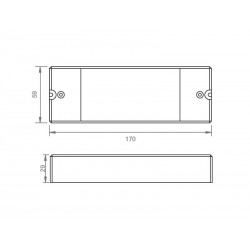 Alimentador para tira led 220V COB, 10x4mm, con conectores rápidos